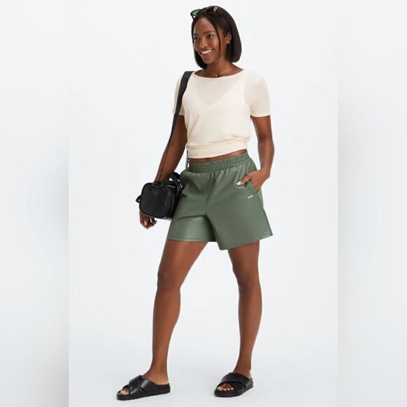 Fabletics Vegan High-Waisted Short Smoke Green - Picture 1 of 8